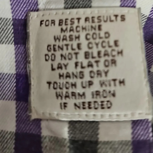 Peter Millar Gingham Button-Down Shirt Purple / Black Size XL - Picture 4 of 4